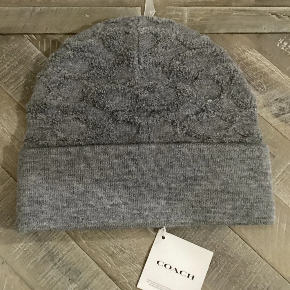 Coach Terry Logo Wool Beanie